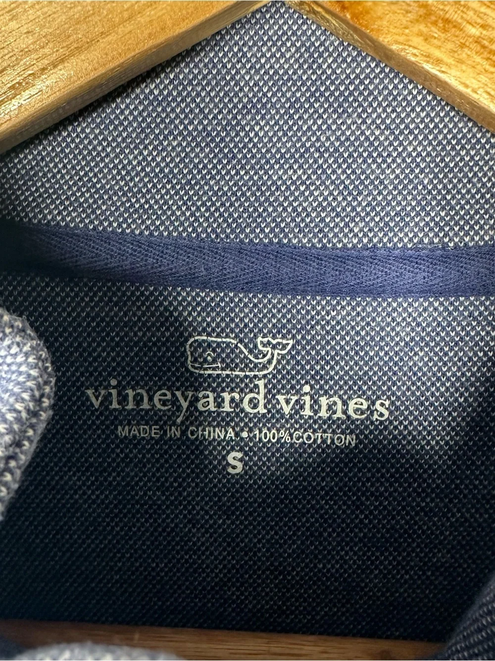 Vineyard Vines Men’s Blue Cotton 1/4 Zip Pullover Sweater Size Small